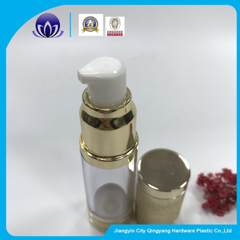 New Design Gold Color Aluminum Airless Bottle for Personal Care