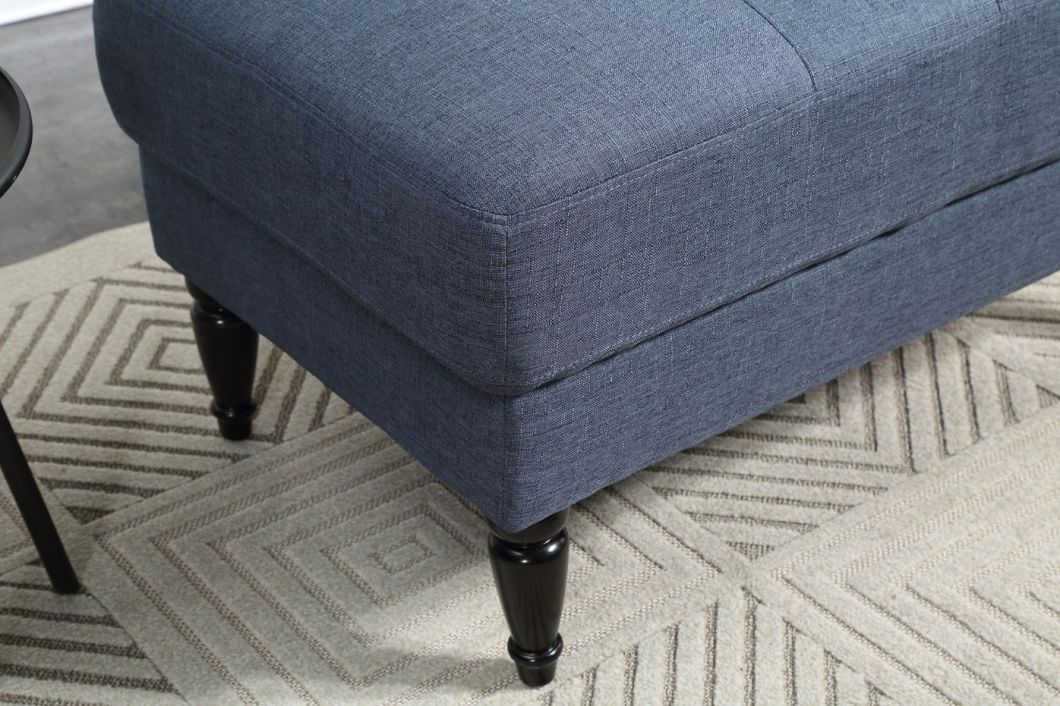 Home Furniture Soft Tufted Fabric Ottoman