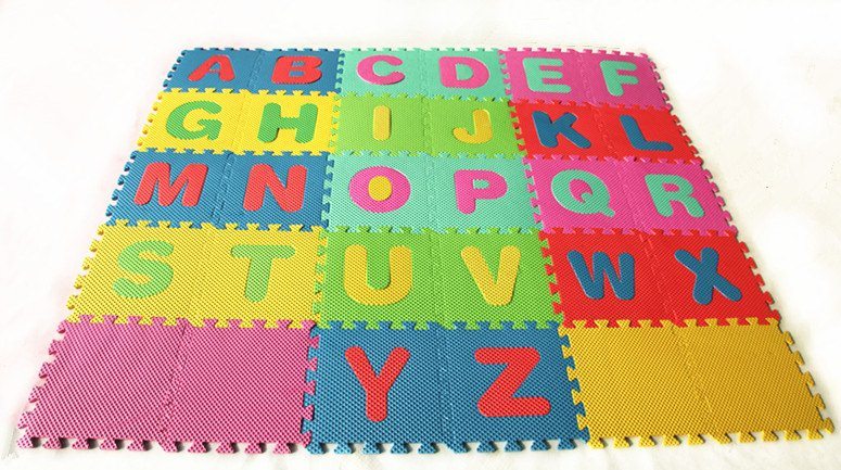 36PCS EVA Foam Soft Mat Educational Letter&Numbers Crawl Mat Puzzle Tile for Kids Baby