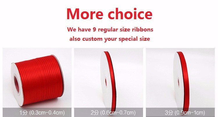 Custom Printed Logo Gift Polyester Satin Ribbon for Chocolate Packaging