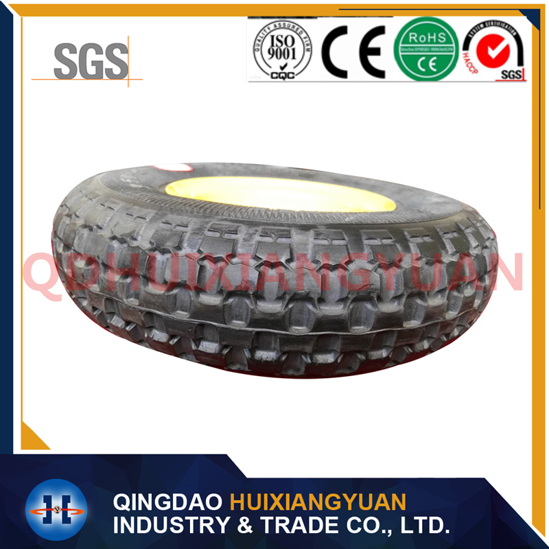 3.50-5 Push Cart Rubber PU Foam Solid Wheel for Agriculture