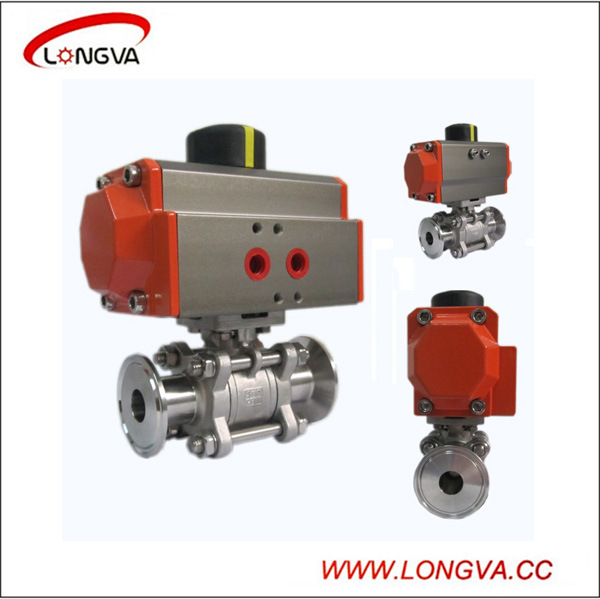 Stainless Steel Sanitary 3 Piece Full Port Tri Clover Clamp Ball Valve