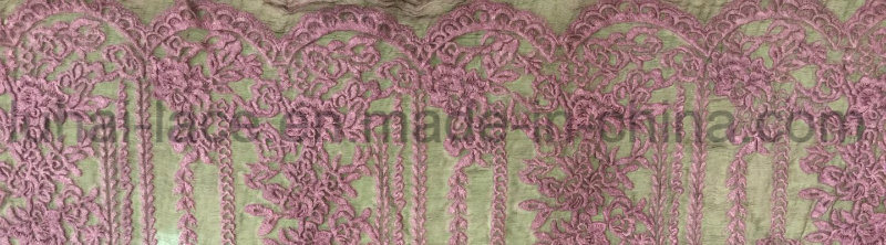 Cotton Silk Organza Fabric Hot Sale Embroidery Cord Lace