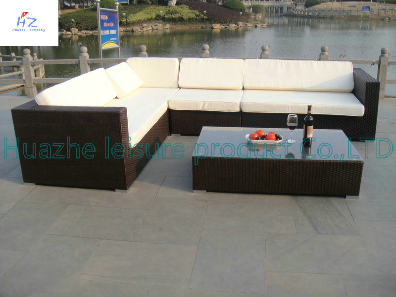 Rattan Furniture Table Corner for Outdoor with Aluminum