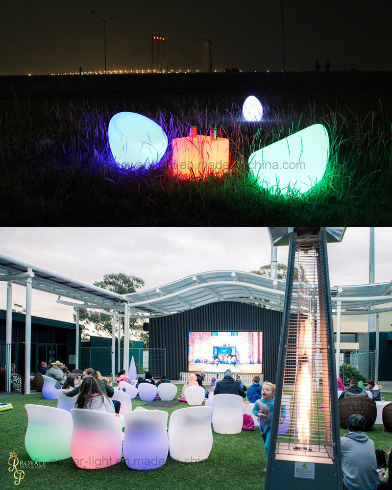 Garden Furniture Illuminated RGB Plastic LED Sofa