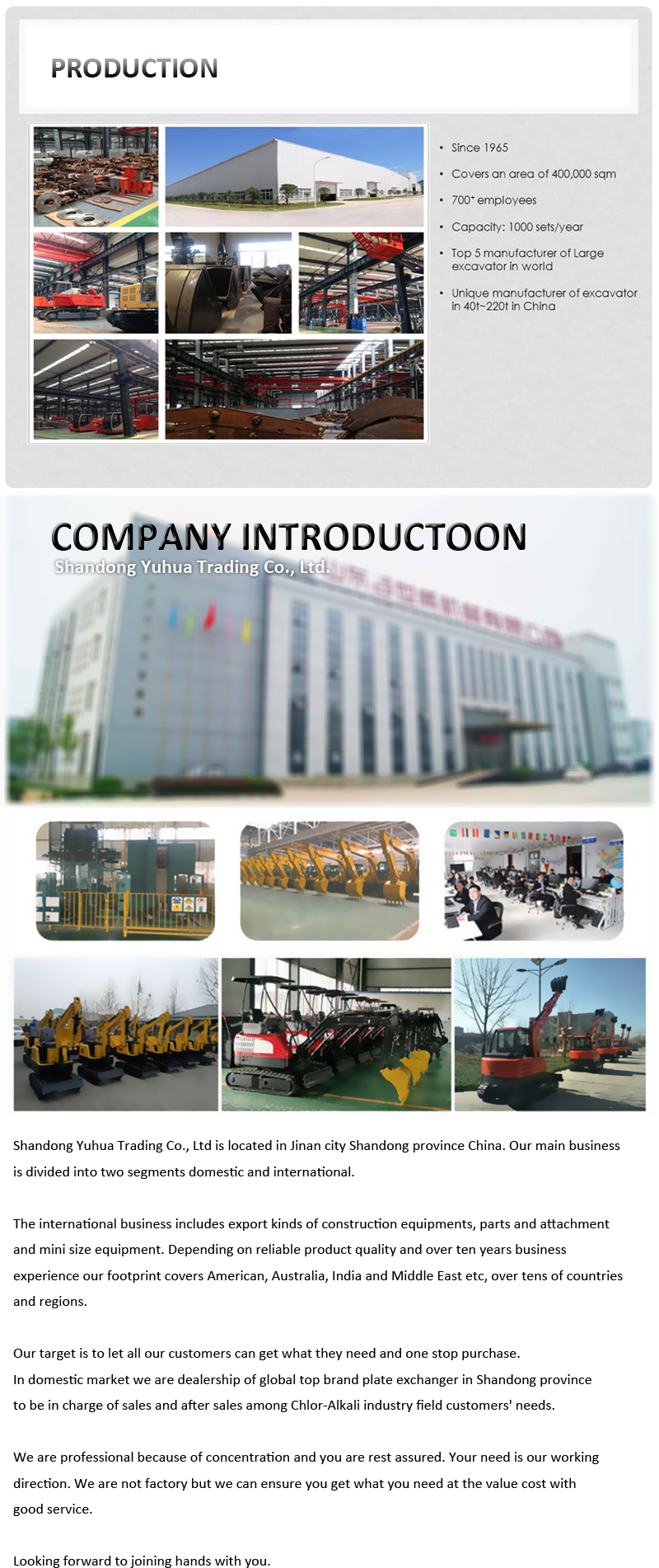 Heavy Duty Construction Machine with ISO Standard