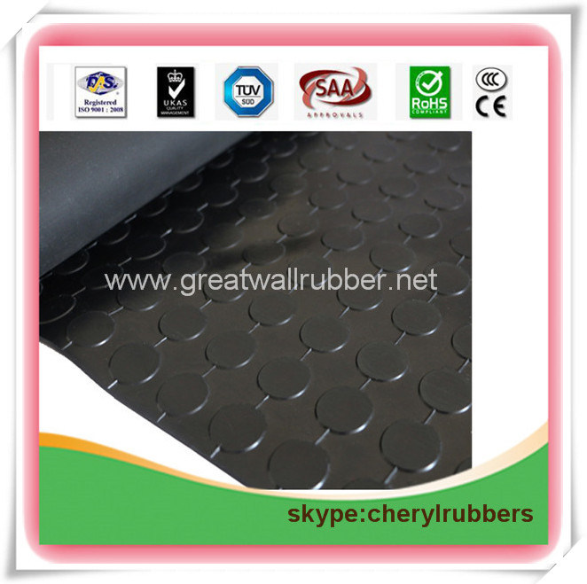 Anti-Slip Round Button Rubber Floor Mat, Rubber Rolls