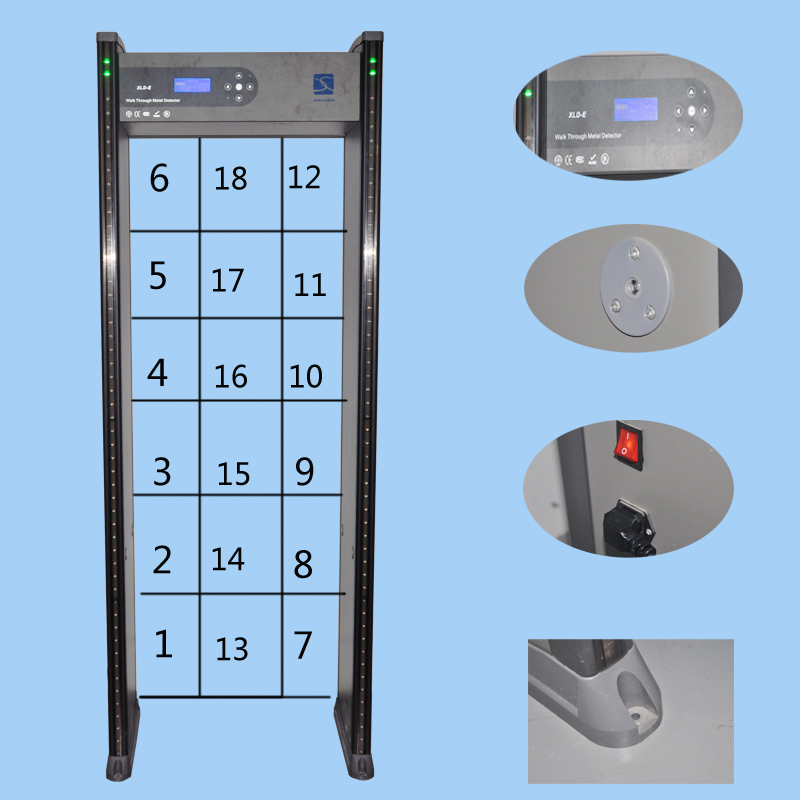 Xld-E Airport Digital Metal Detectors Walk Through Gate