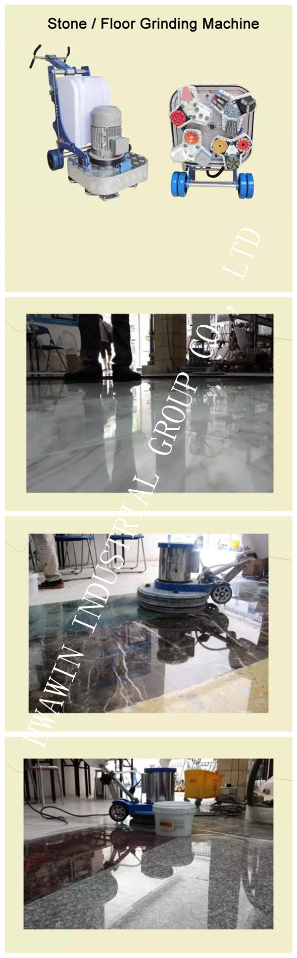 Powerful Marble / Concrete Floor Grinding Polisher