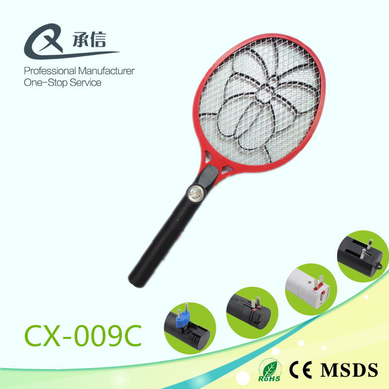 Rechargeable Electronic Mosquito Swatter with LED Light