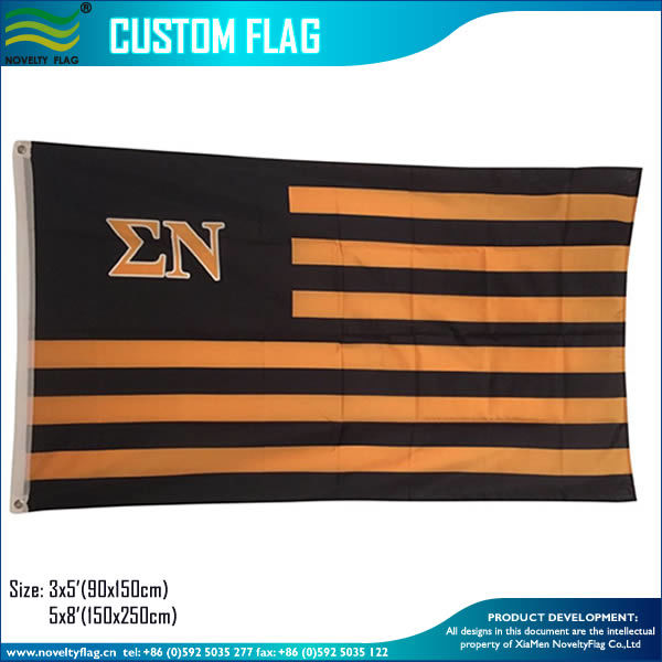 New Design Polyester Printed USA Sigma Letter Flag (M-NF01F090101)