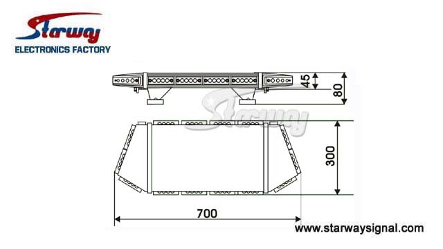 Emergency LED Mini Light Bar for Police, Emergency Vehicle (LTF-A931AB-70)