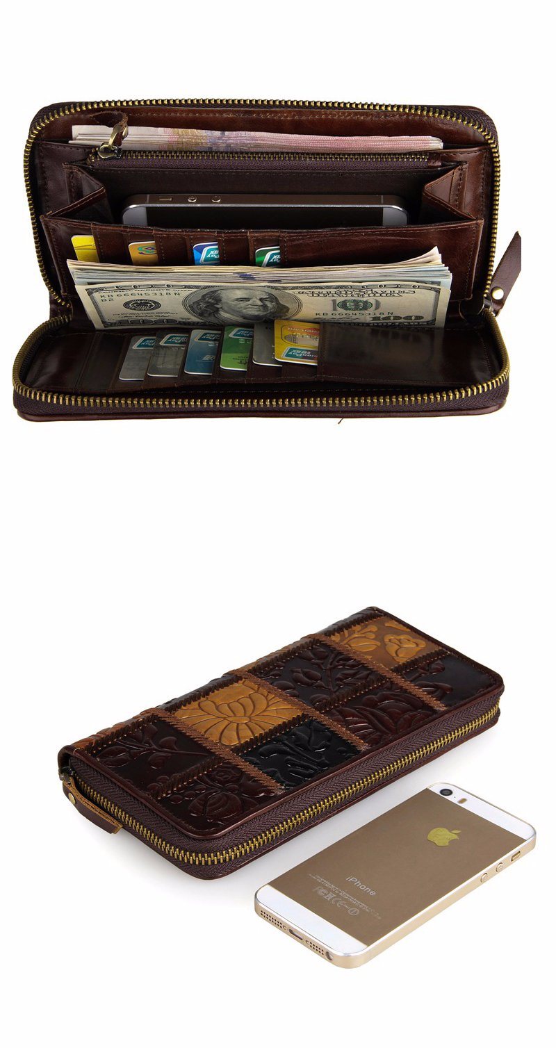 Cheap Price Good Quality Stitching Leather Wallet Travel Wallet for Women