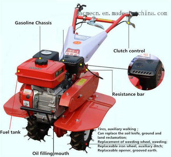 Multi-Function Mini Gasoline Power Tiller machine