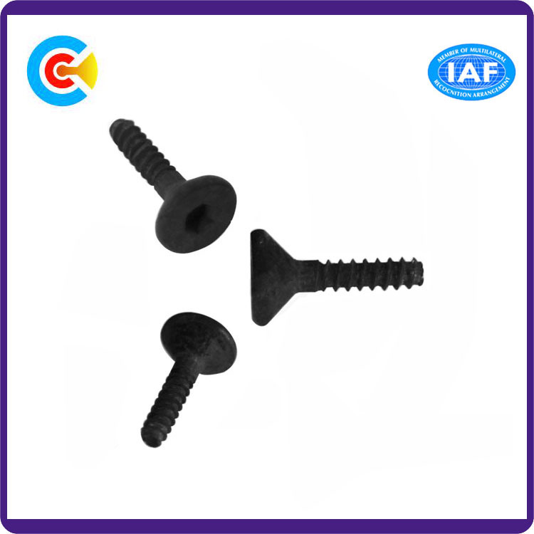 Black Carbon Steel/4.8/8.8/10.9 Hexagon Imperial Countersunk Head Screws for Mechanical