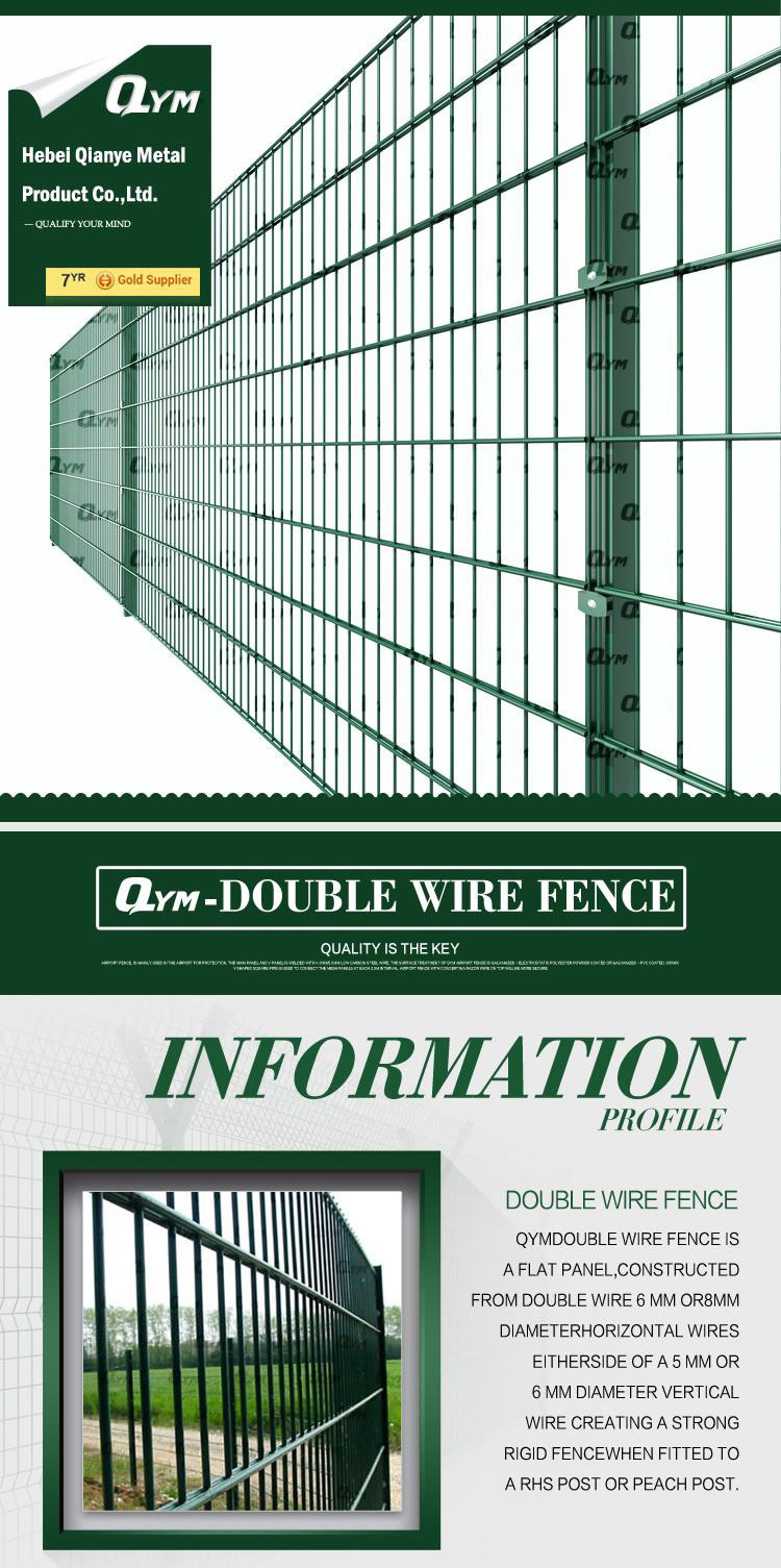Double Wire Security Fence / Galvanized Welded Double Wire Fence