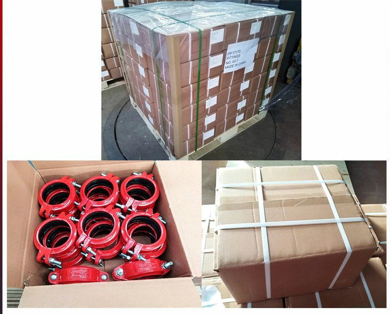FM UL Iron Ductile Grooved Epoxy/Painted/Galvanized Rigid Couplings/Pipe Fittings for Fire Fighting