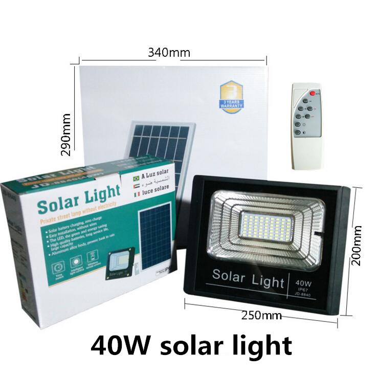 60W 100W Solar Advisement Light Garden Solar LED Flood Light