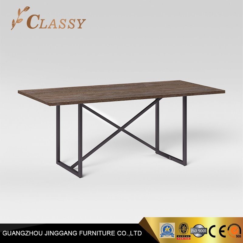 Industrial Style Hospitality Furniture Wood Table Top Restaurant Table