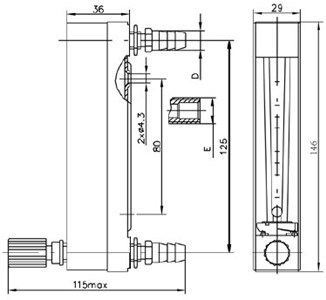 Dk800-6 Screw or Hosepipe Connection Flowmeter