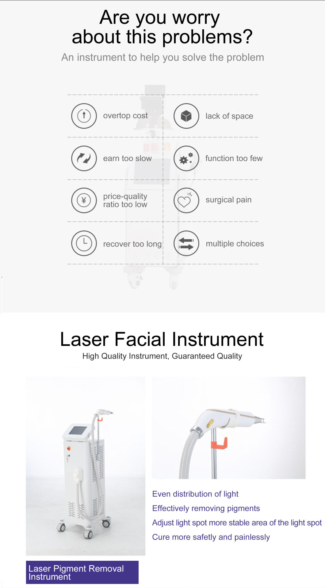 High Quality Best Price Good Service Q-Switch Laser ND YAG Laser Tattoo Removal Vertical ND YAG Laser Tattoo Removal Machine