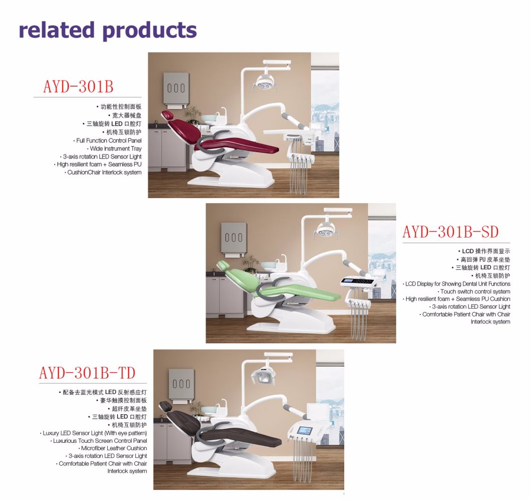 Dental Unit Chair FDA Ce Approved PU Leather Computer Control Dental Chair