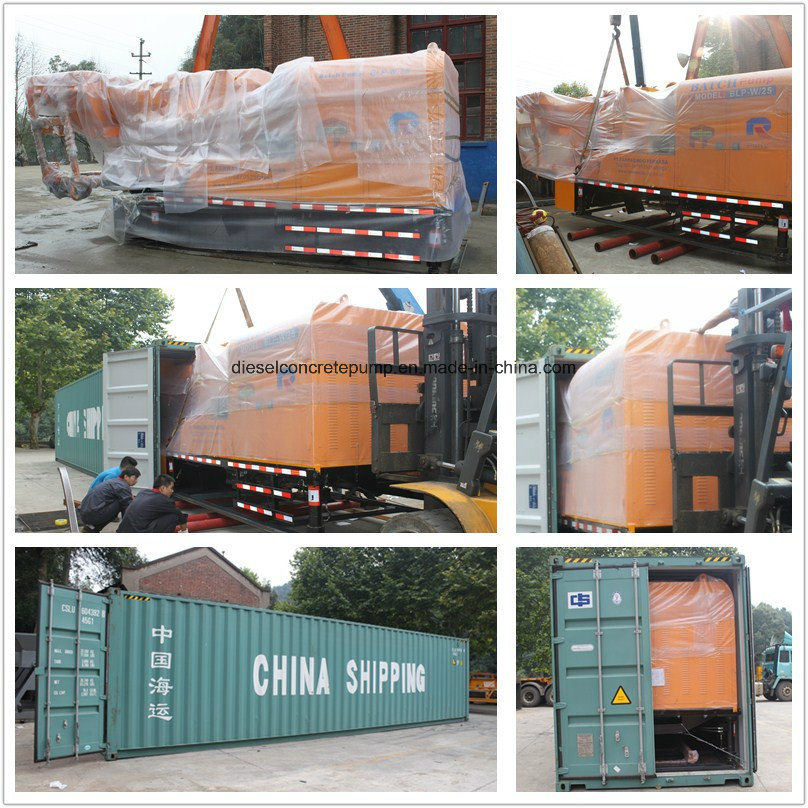 High Efficiency Mini Trailer Concrete Pump with Twin-Shaft Mixer