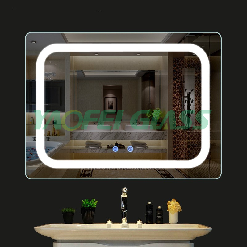 Modern Home Hotel Lighted Smart Bathroom LED Mirror