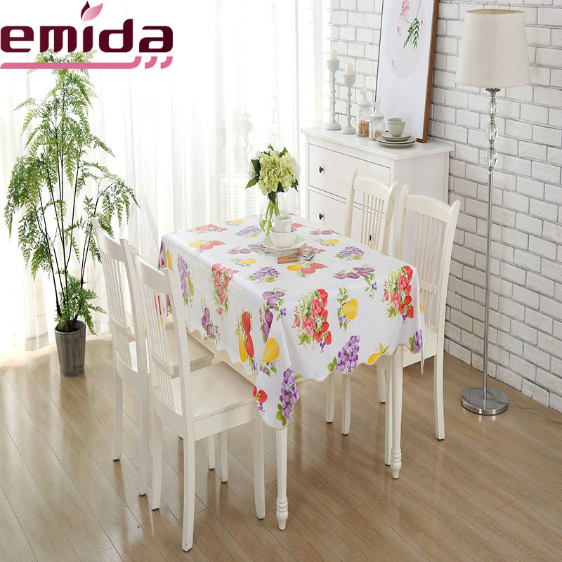 New Hot Sale Homestyle Waterproof Fruit Printing PVC Tablecloth