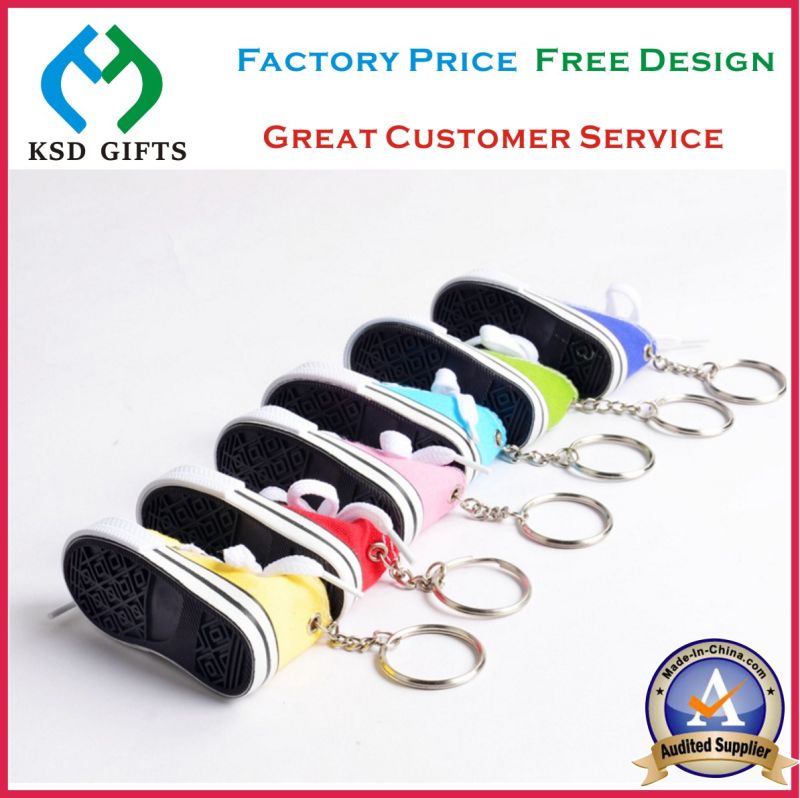 Fashion Popular Fabric Shoe Keyrings