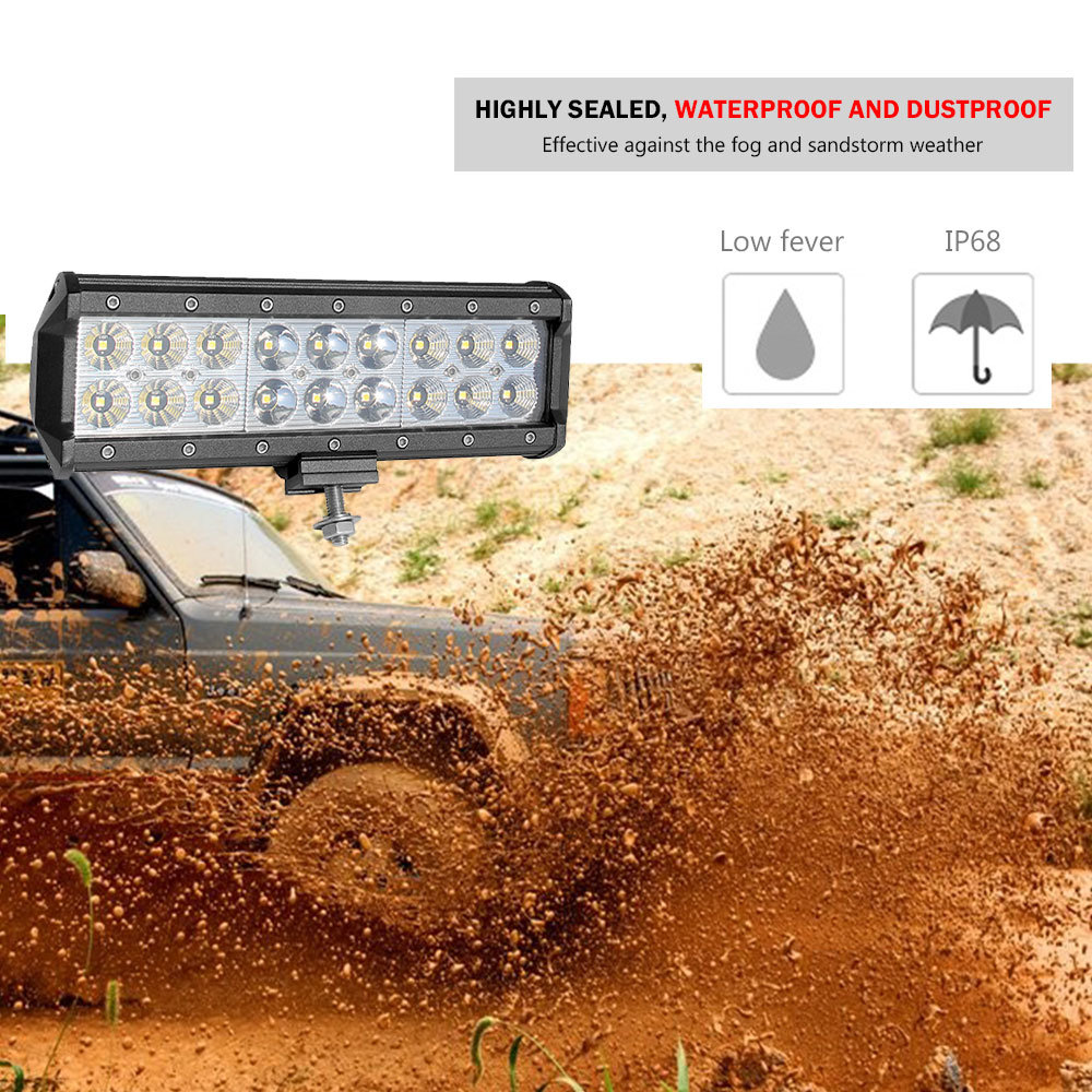 Wholesale Factory Direct Selling 2 Rows 54W Portable Worklamp Cheap 9inch LED Offroad Light Bar