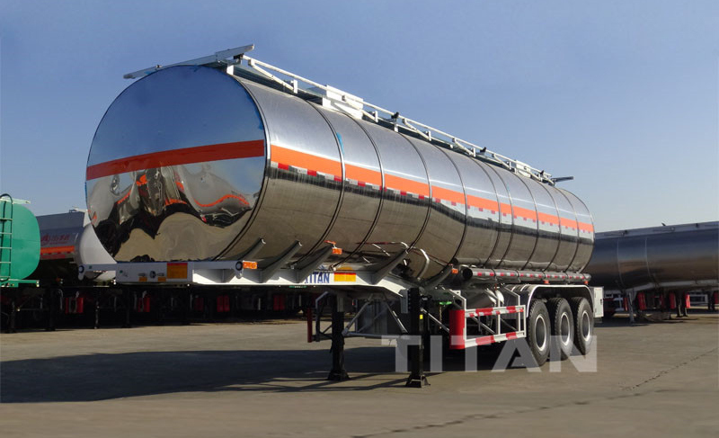 Fuel Tanker / Tank Trailer / 3 Axle 45000 Liters Stainless Steel Diesel Fuel Tank Prices Manufacturers / Acid Tanker Truck Semi Trailer for Acid Transport