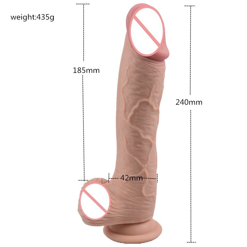 Injo 9.44 Inch Dildos Best Real Penis Dildo Hot Sex Toy High-End Sex Adult Products (Flesh)