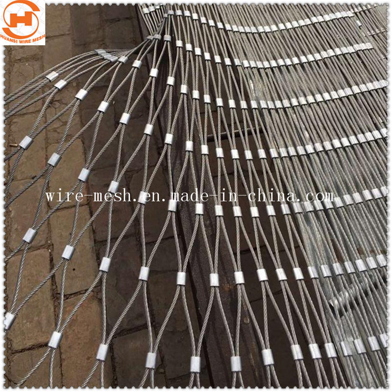 AISI 304 Flexible Stainless Steel Ferruled Wire Rope Mesh