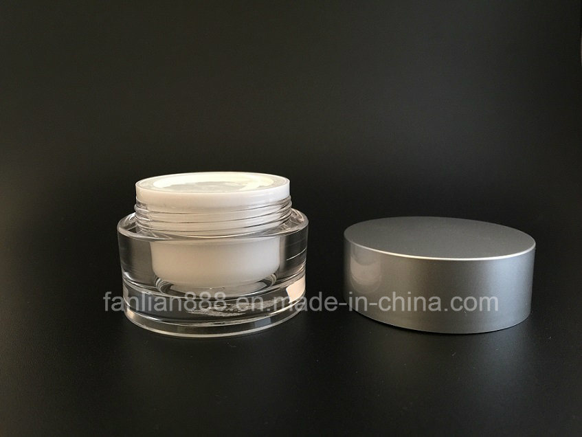 Customerized Acrylic Classical Round Cream Jars for Cosmetic Packaging