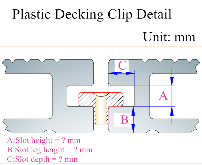 Board Fastener Price Outdoor WPC Decking Plastic Clips