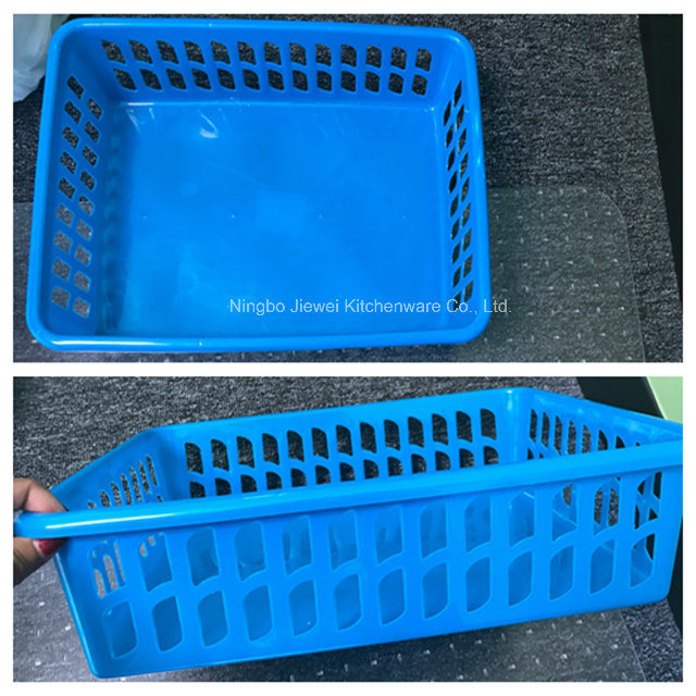 Supermarket Plastic Basket Shopping Basket in Jiewei