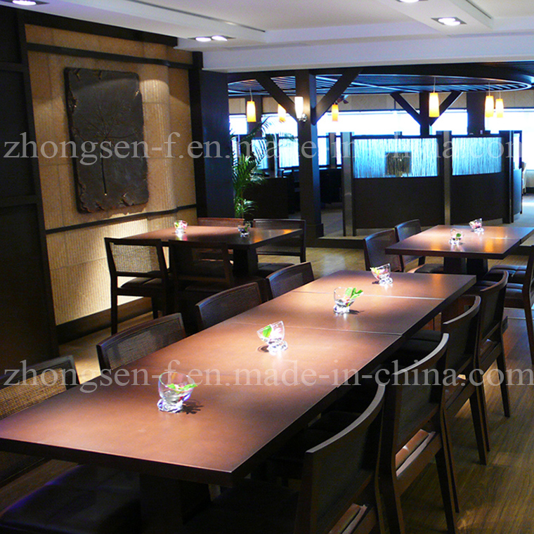 Foshan Shunde Furniture Solid Wood Tables and Rattan Chairs