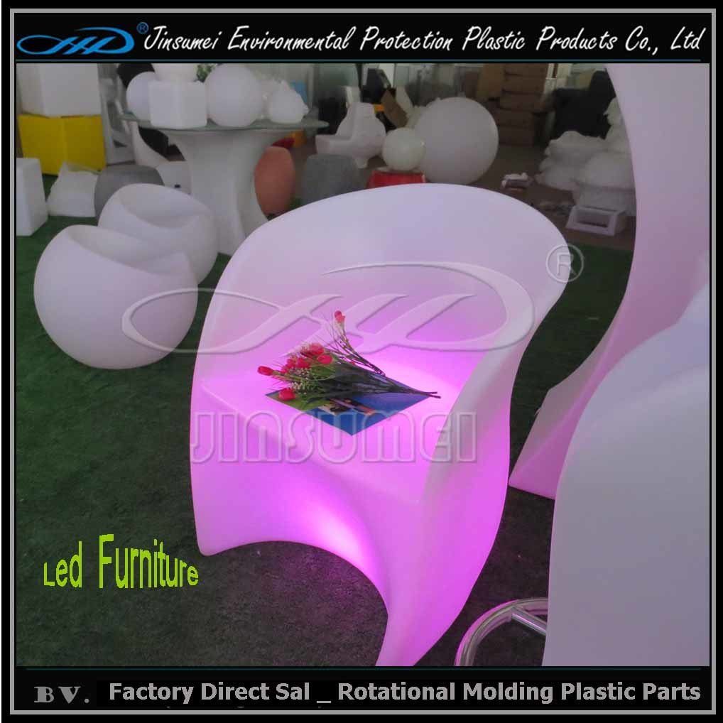 Illuminated Bar Chair LED Furniture with PE Material