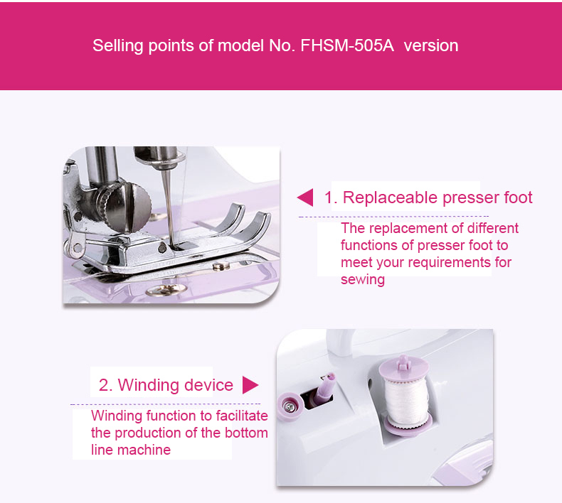 Multifunction Domestic Electric Sewing Machine for Jeans (FHSM-505)