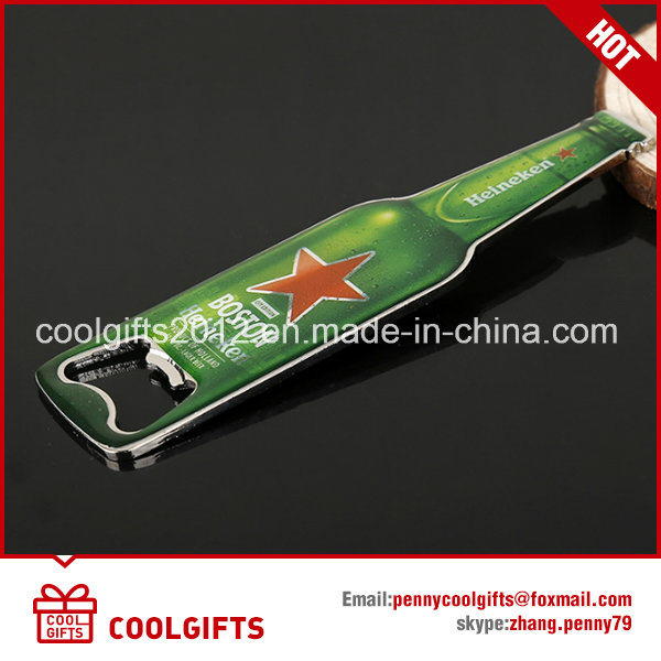 Custom Bottle Shape Epoxy Beer Metal Bottle Opener with Magnet