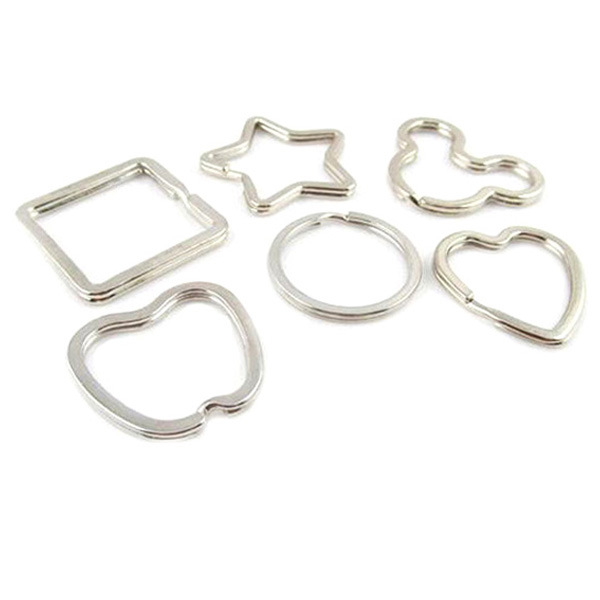 Stainless Steel Heart Shape Split Key Ring