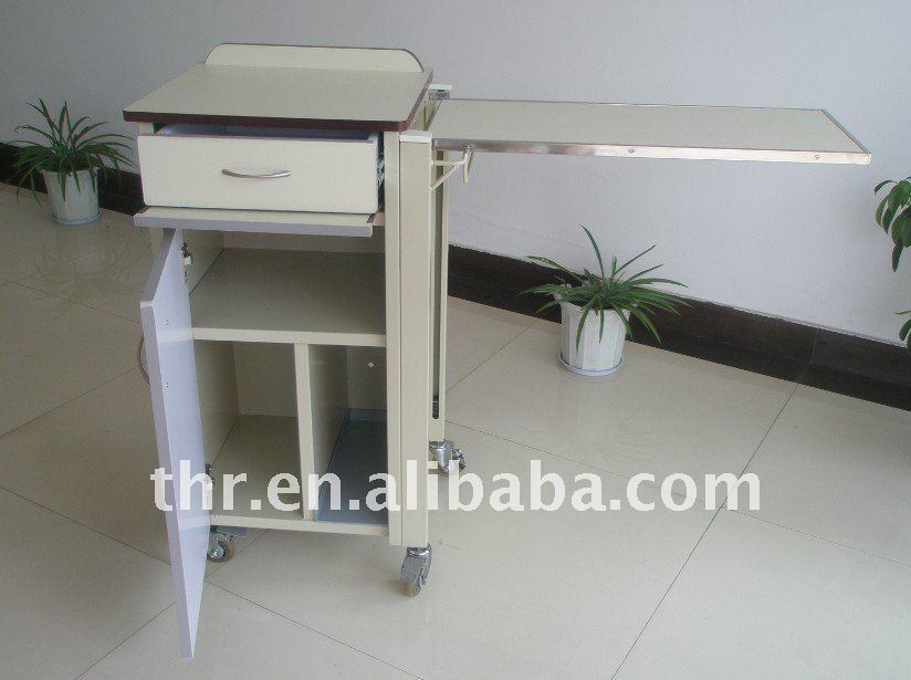 Hospital Bedside Cabinet with Foldable Dining Table