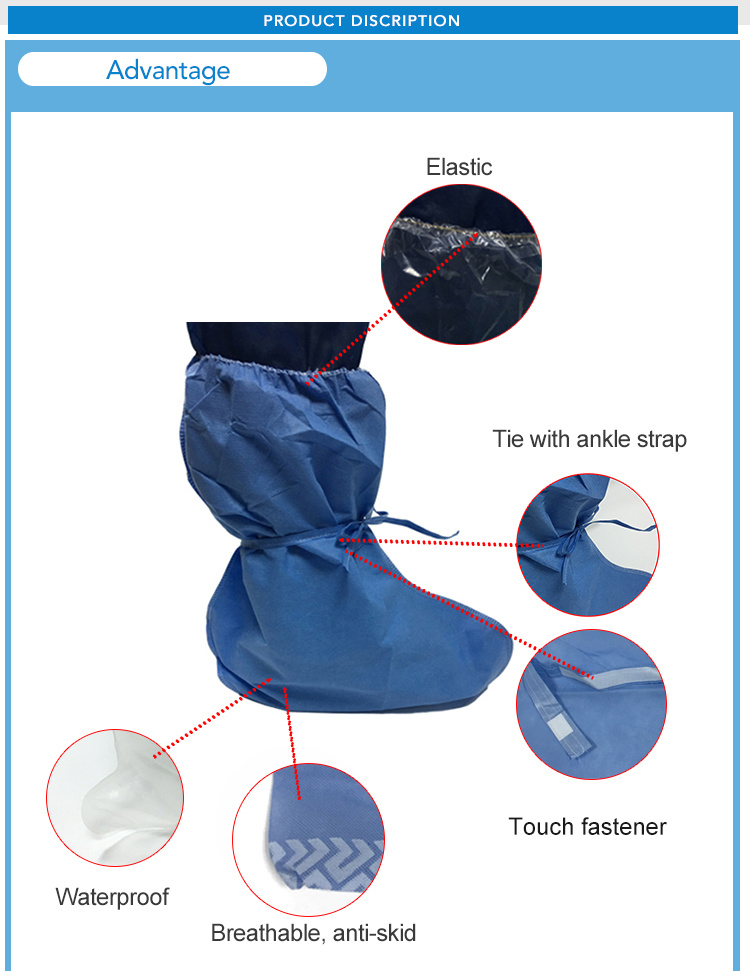 Wholesale Custom Disposable Non Woven Fabric Boot Shoe Cover