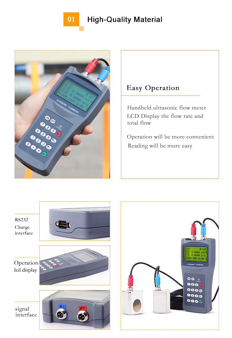 Ultrasonic Flow Meter Handheld Water Flow Meter