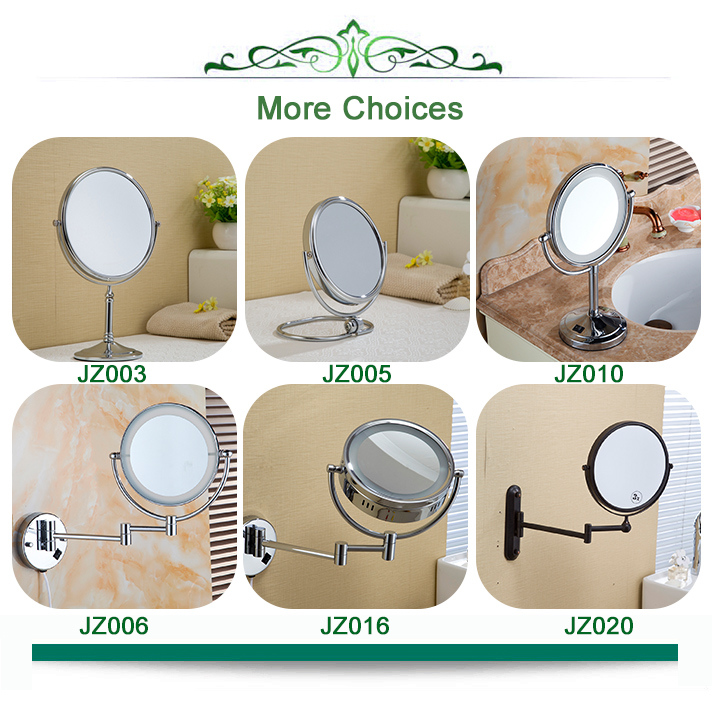 Round 8 Inch Table Glass Mirror Bath Light Mirrors