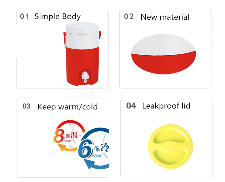 3L Outdoor Healthy Double Wall Insulated Plastic Ice Bucket with Tap