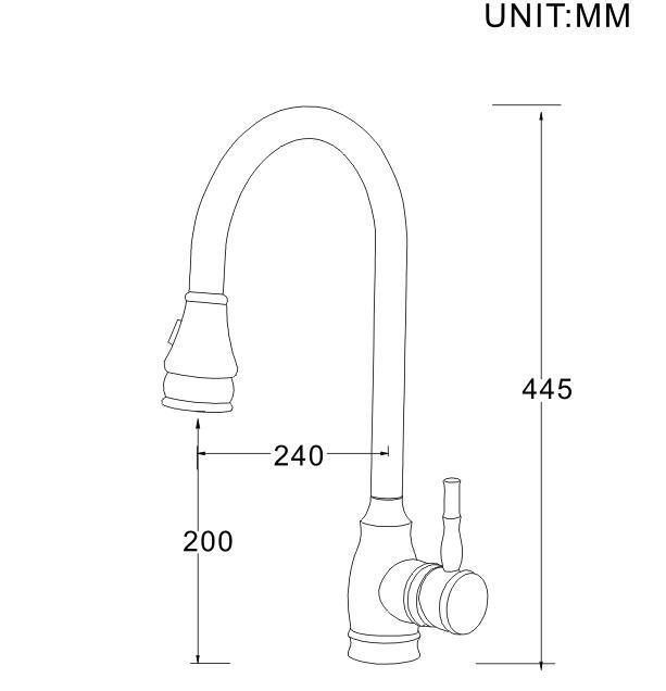 Brushed Nickel Kitchen Sink Faucet Pull out Down Sprayer Mixer Taps