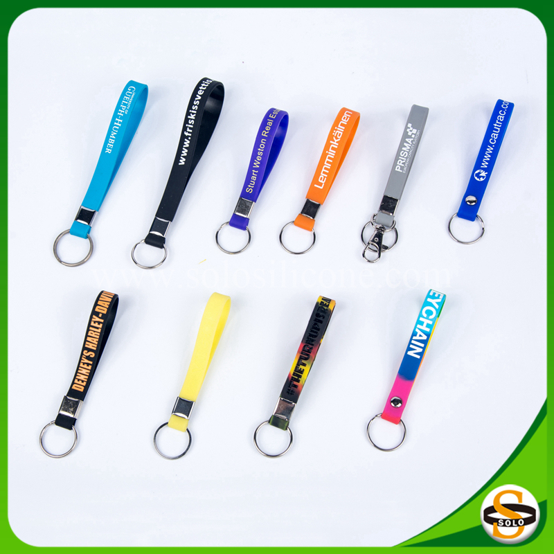 Popular Design Personalized Text Silicone Keychain