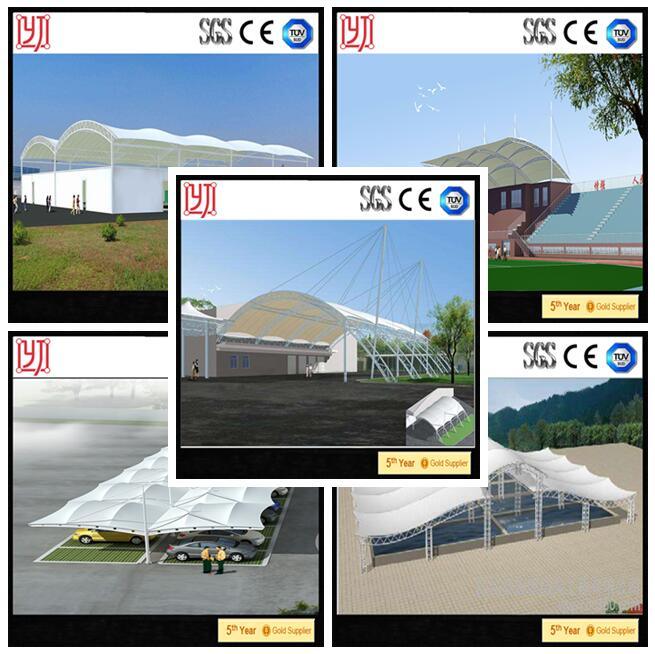 Architectural Membrane Structure Shool Stadium PVDF PTFE Material Awning